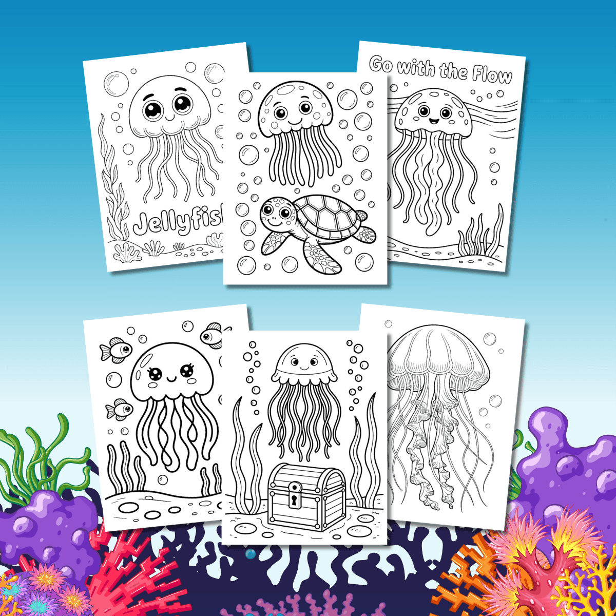 20 Free Printable Jellyfish Coloring Pages for Kids - Prudent Penny Pincher