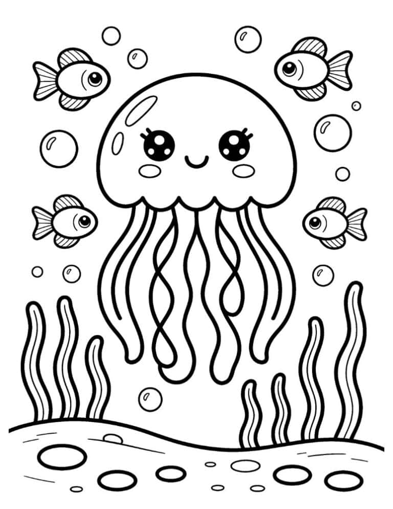 20 Free Printable Jellyfish Coloring Pages for Kids - Prudent Penny Pincher