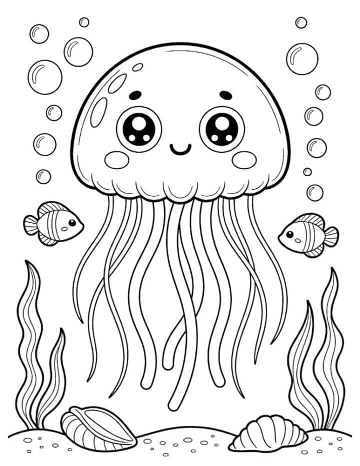 20 Free Printable Jellyfish Coloring Pages for Kids - Prudent Penny Pincher