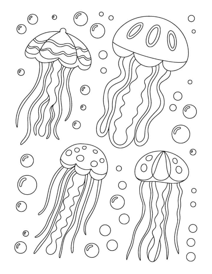 20 Free Printable Jellyfish Coloring Pages for Kids - Prudent Penny Pincher