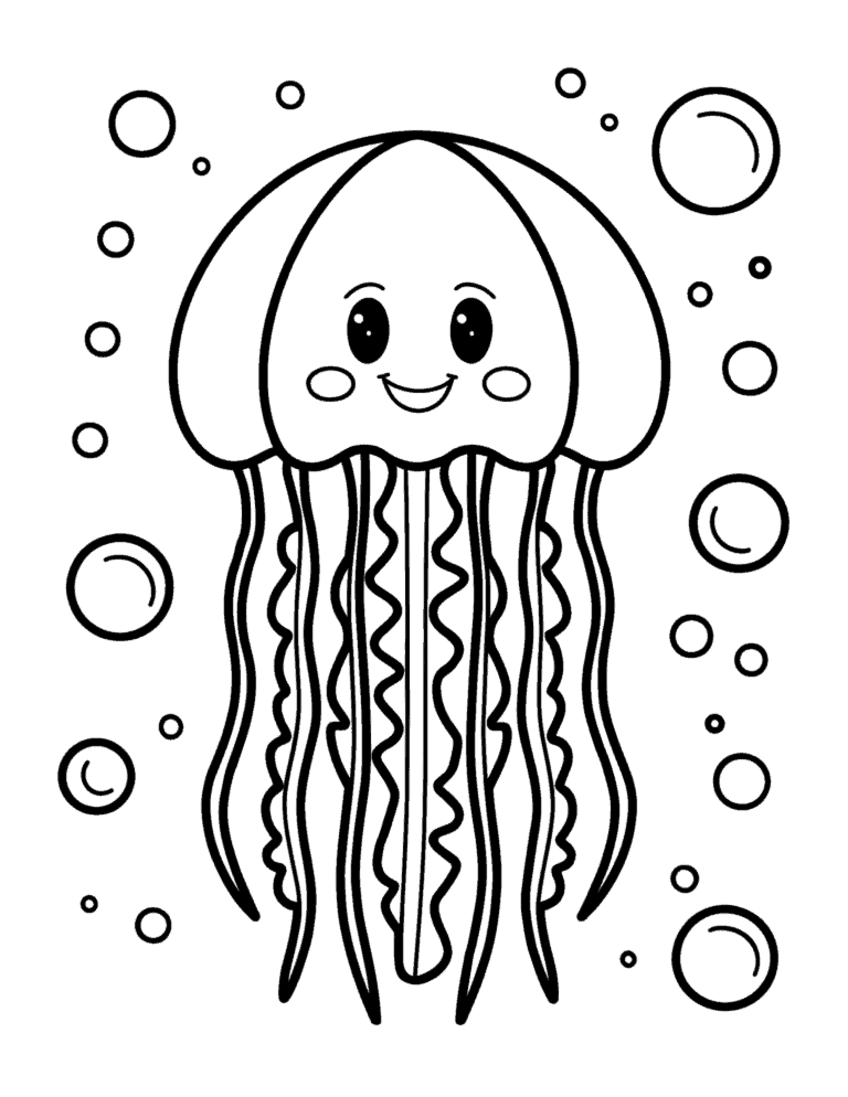 20 Free Printable Jellyfish Coloring Pages for Kids - Prudent Penny Pincher