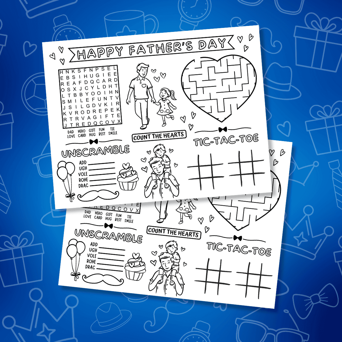 Free Printable Father's Day Activity Sheet for Kids - Prudent Penny Pincher
