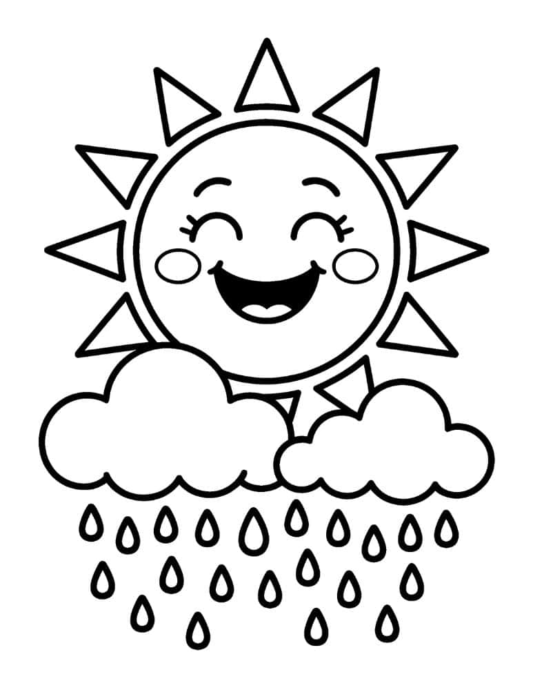 Weather coloring page