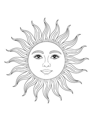 Free Printable Sun Coloring Pages for Kids - Prudent Penny Pincher