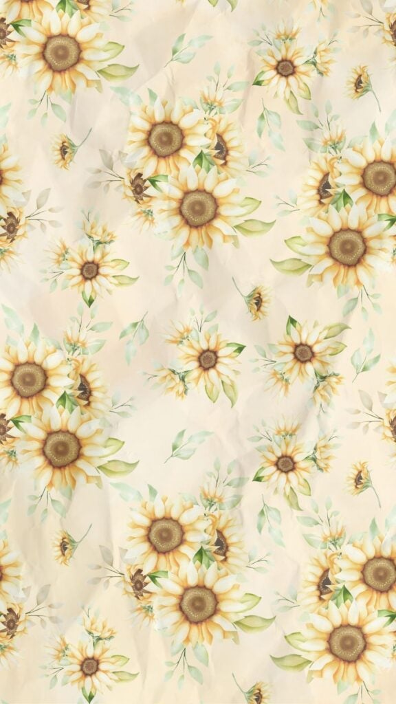 vintage paper sunflower background