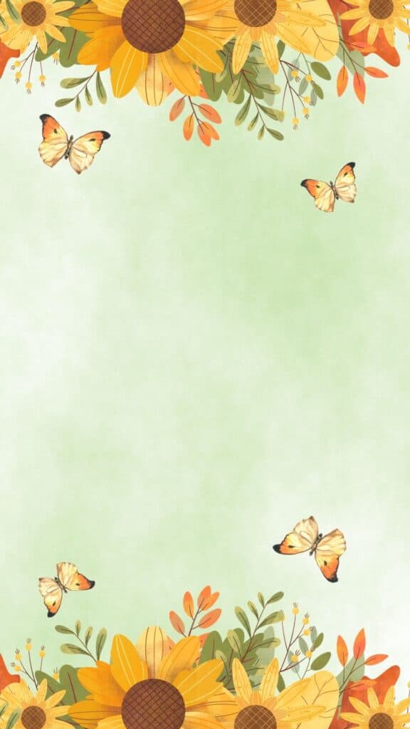 sunflower butterfly wallpaper
