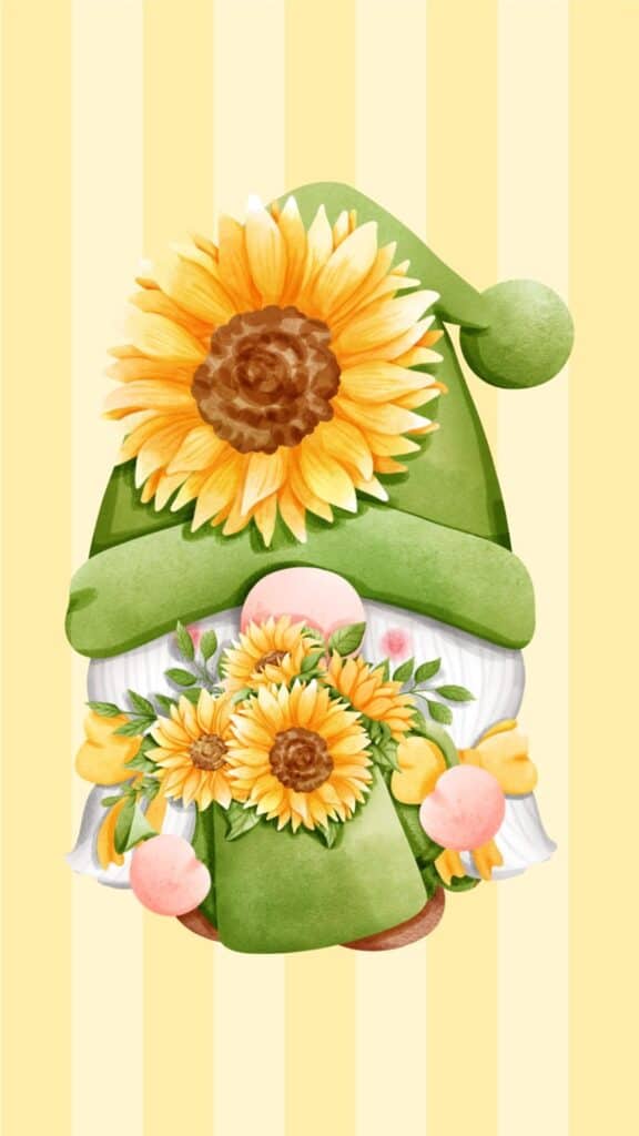 sunflower gnome wallpaper