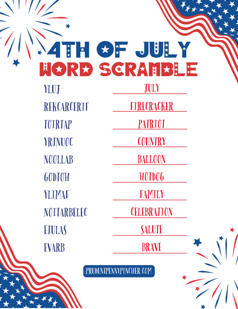 hard printable answer key