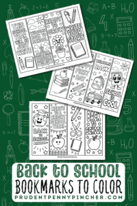 Free Printable Back to School Bookmarks to Color for Kids - Prudent ...