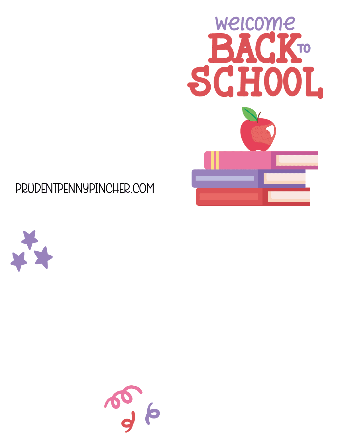 Welcome Back to School Books Card