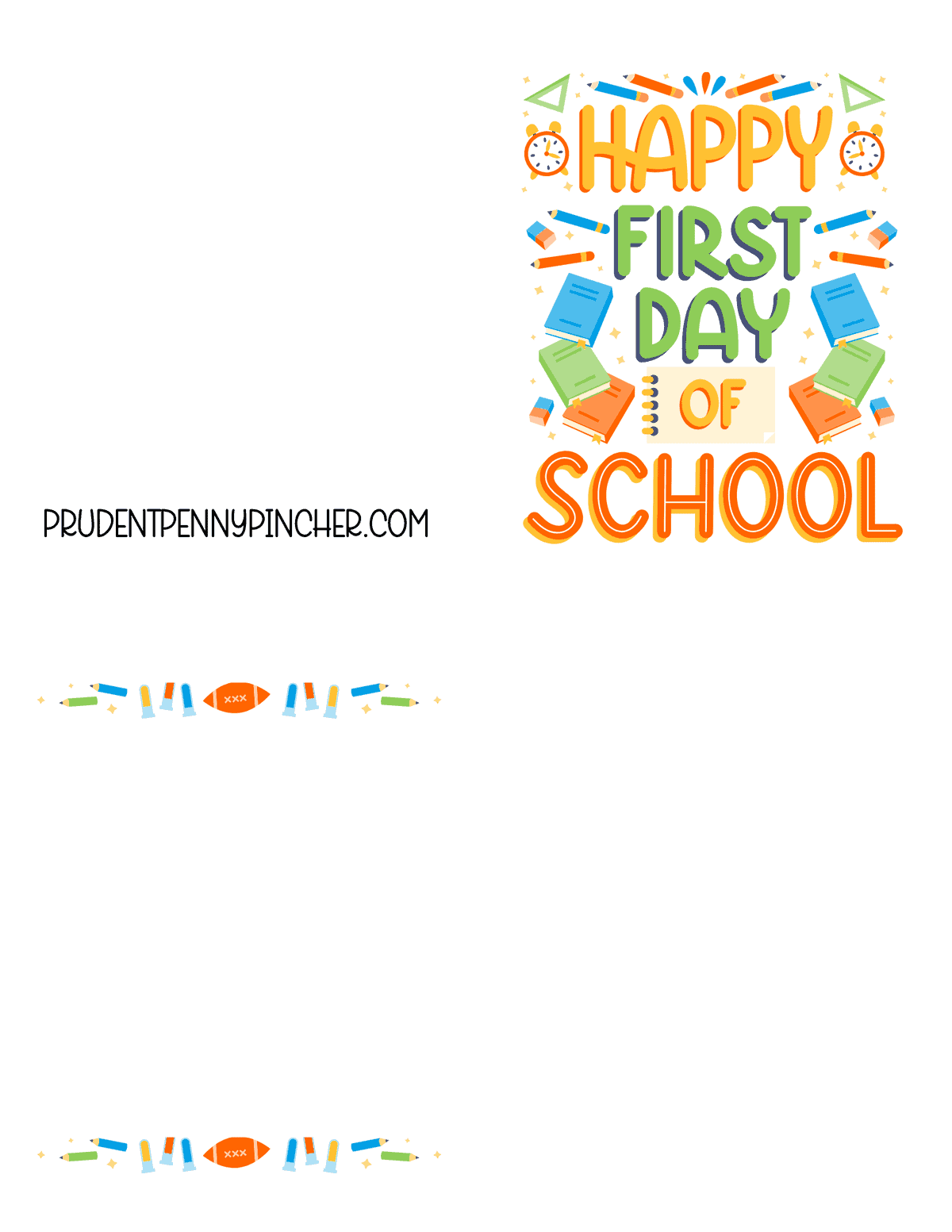 Happy First Day of School Card