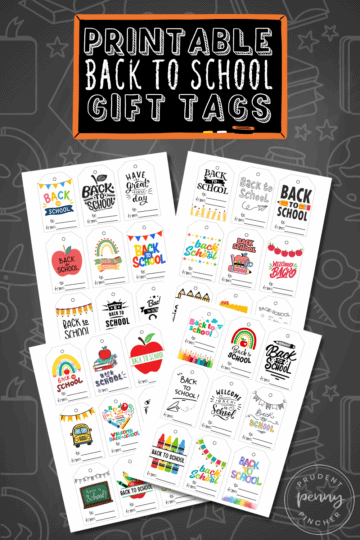 Free Printable Back to School Gift Tags - Prudent Penny Pincher
