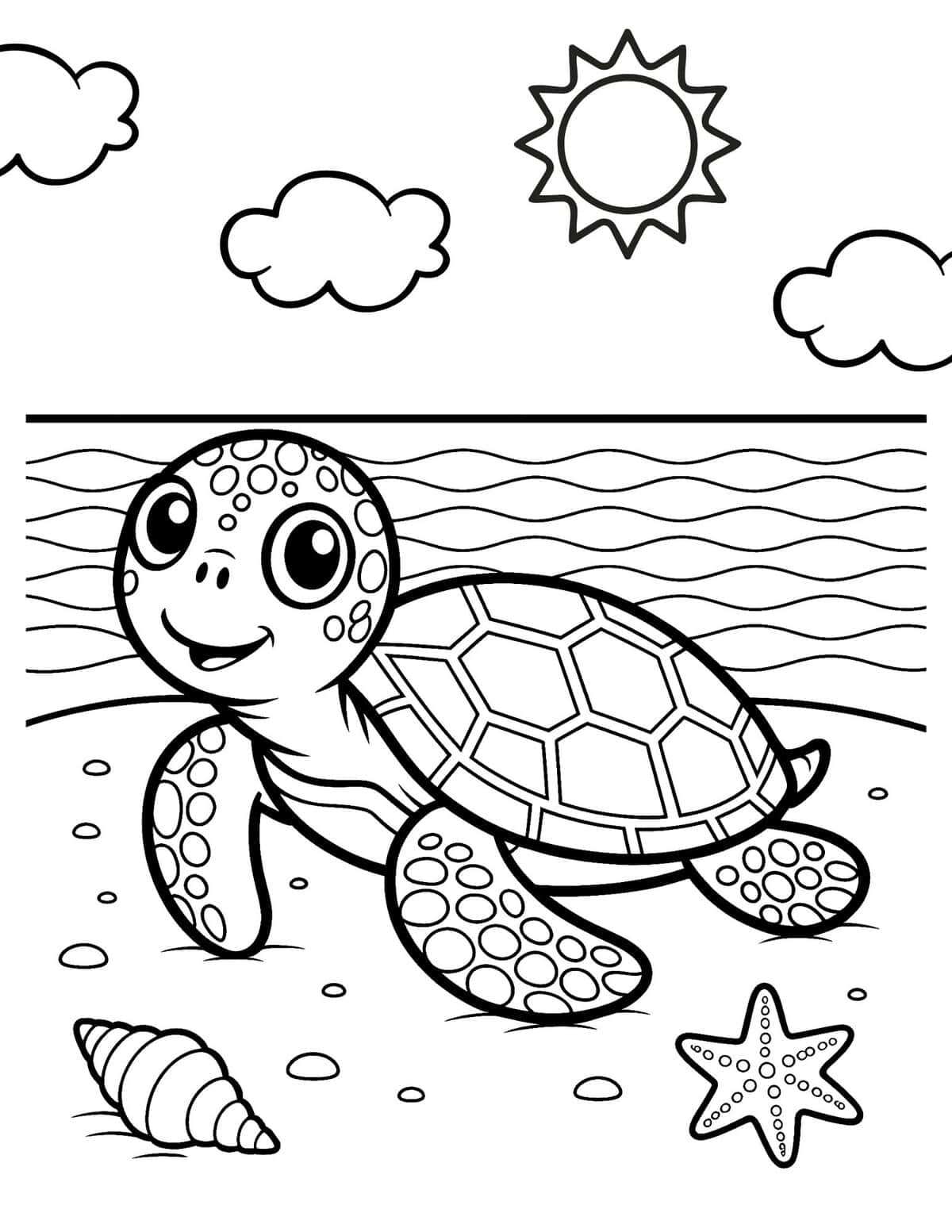 beach coloring page
