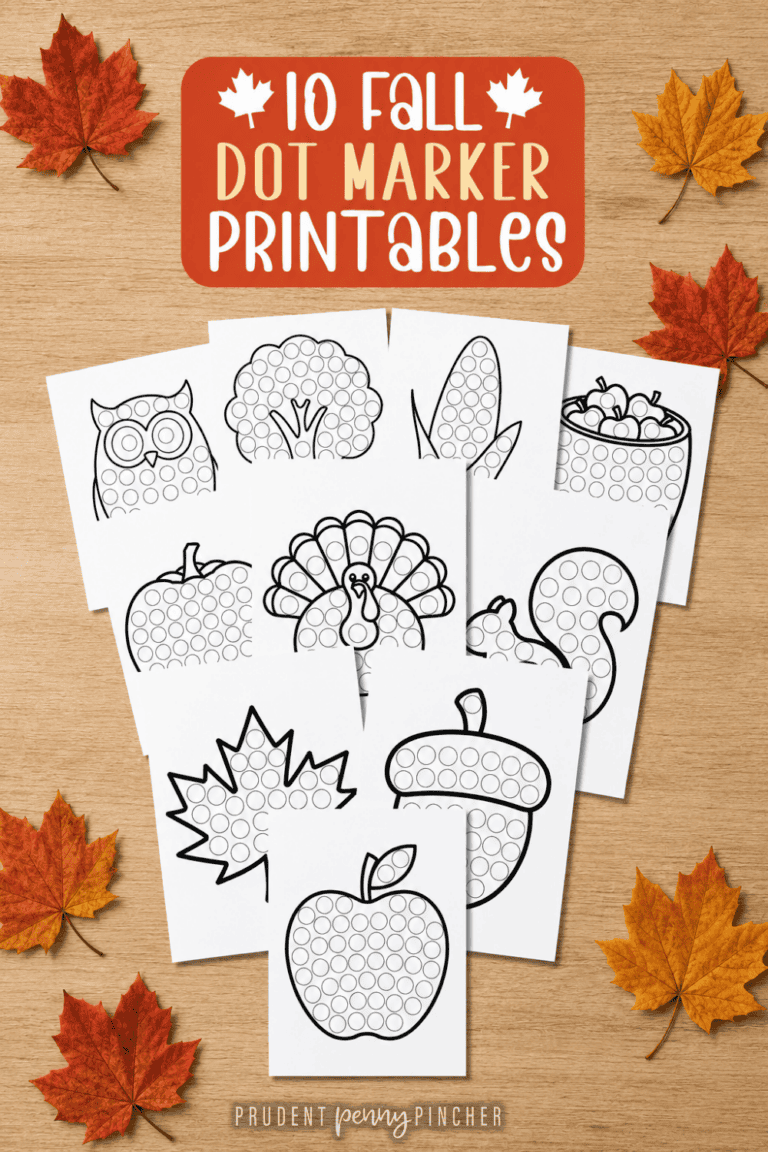 Free Fall Dot Marker Printables for Kids - Prudent Penny Pincher