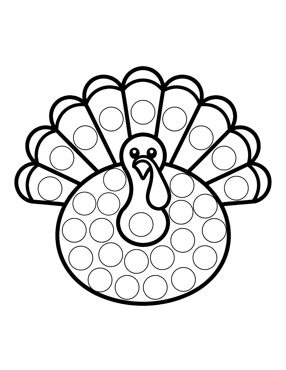 Turkey Dot Marker Page