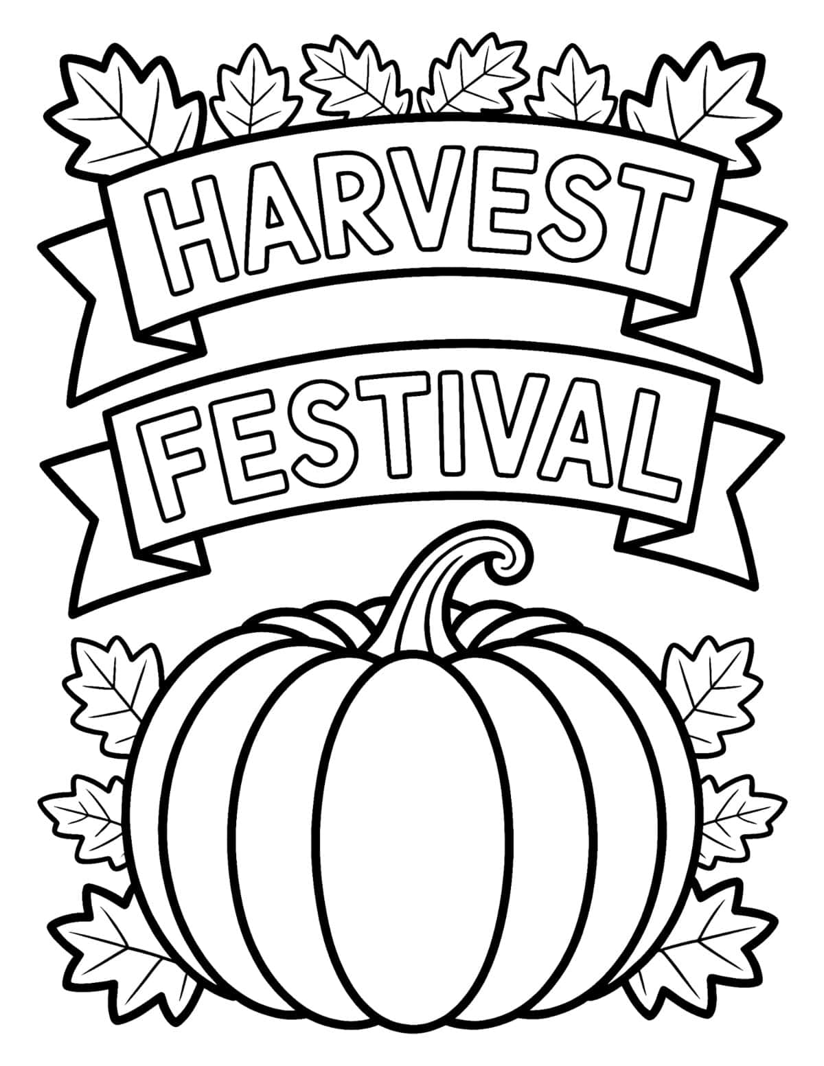Harvest Festival coloring page