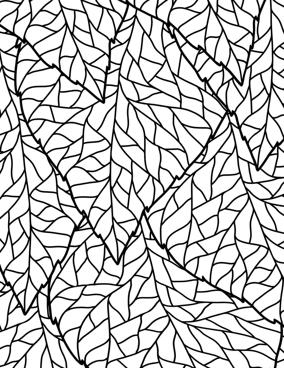 Detailed overlapping leaf pattern