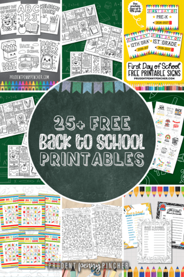 25 Free Back to School Printables - Prudent Penny Pincher