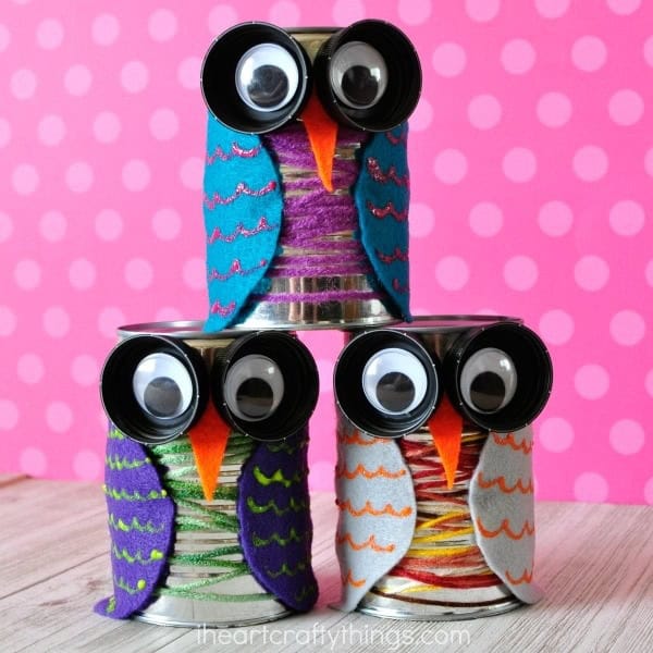 Image for Colorful Tin Can Owls