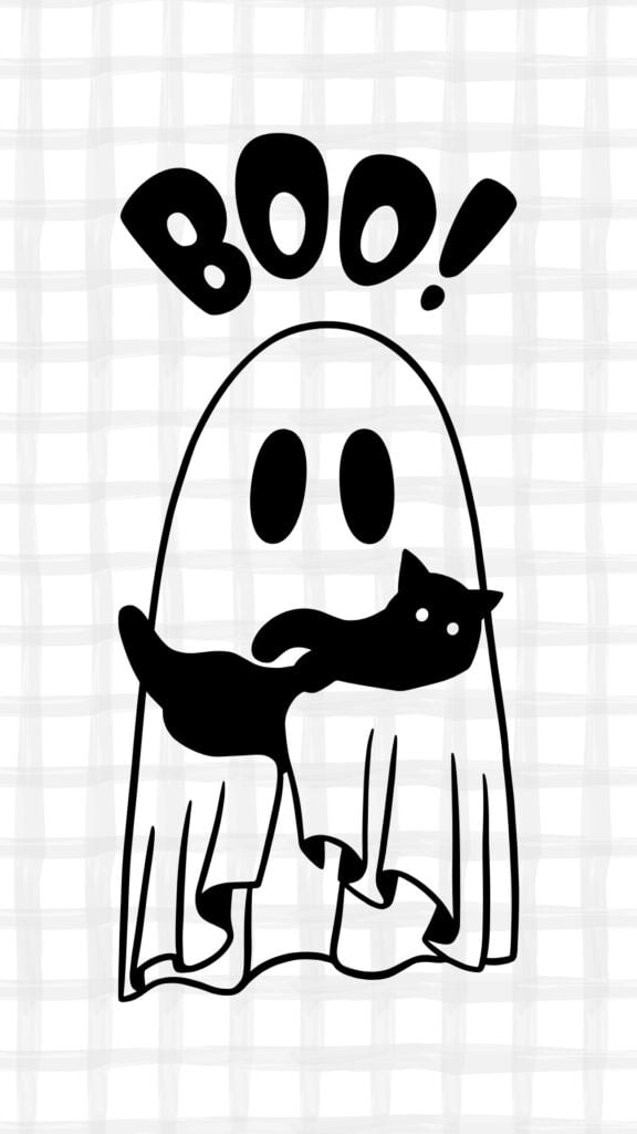 Ghost Hugging a Cat