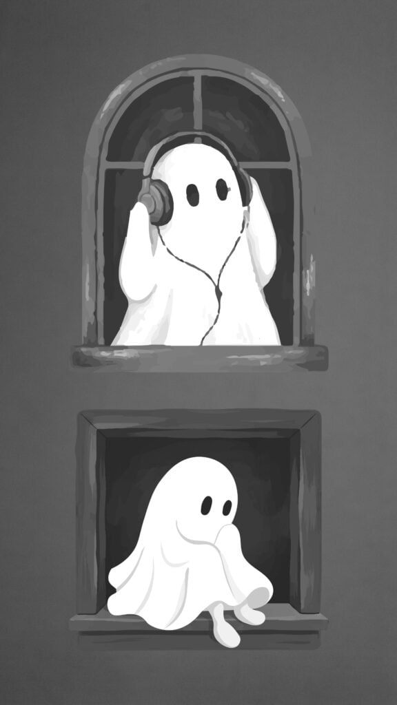 Moody Ghost Window Aesthetic Wallpaper