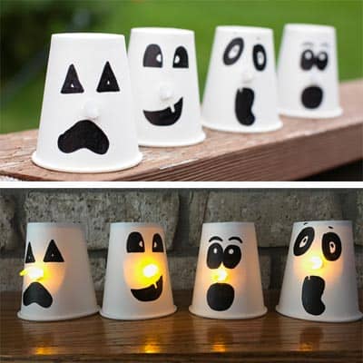 Image for Paper Cup Ghosts with Glowing Noses