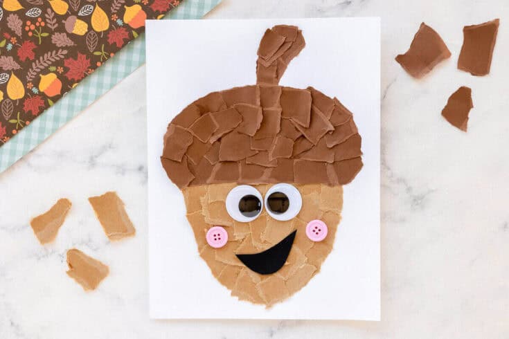 Image for Torn Paper Acorn Craft