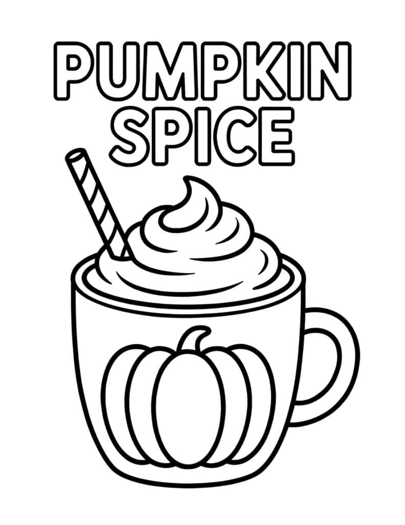 Pumpkin spice drink with whipped cream