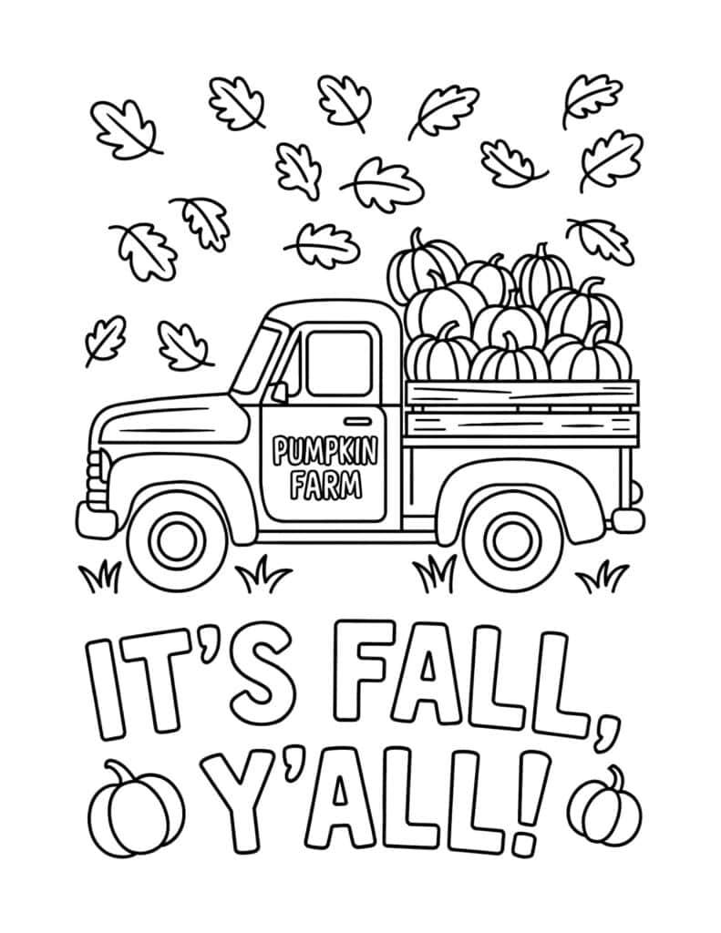 It's Fall Y'all pumpkin truck