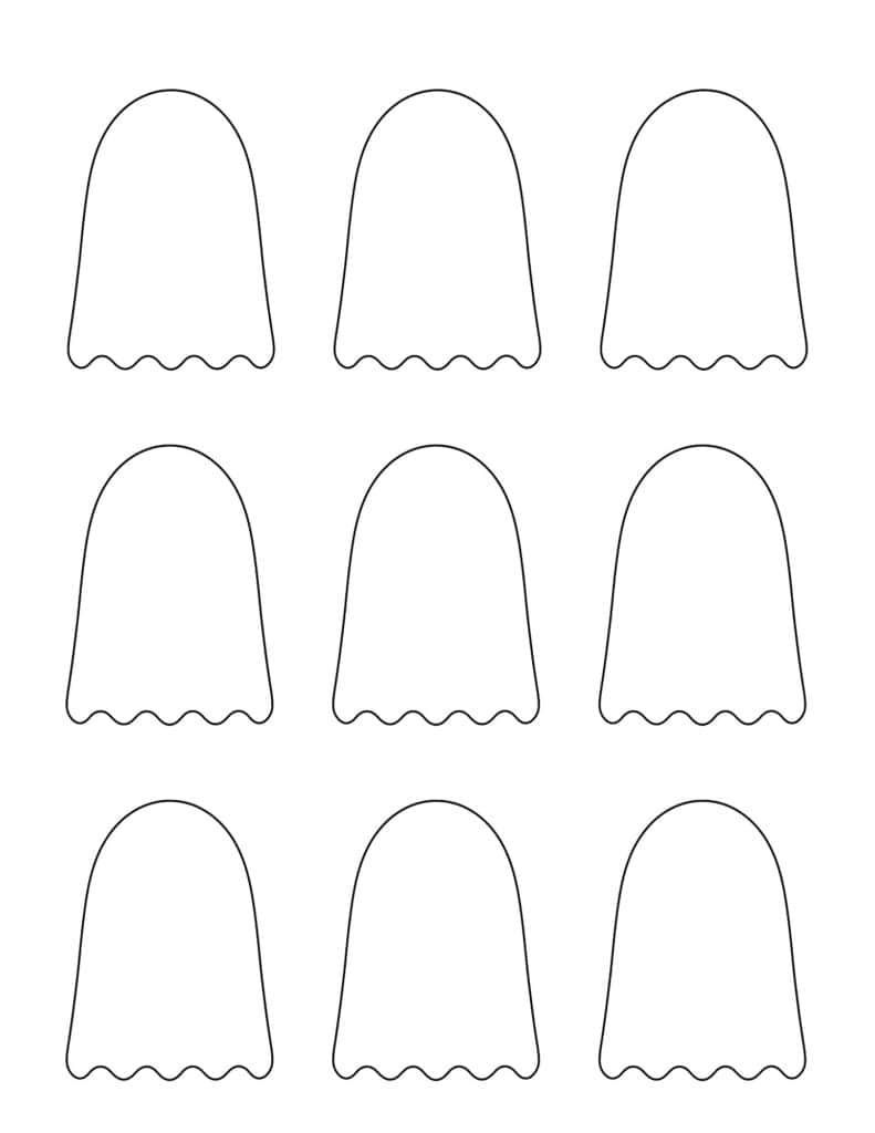 nine small blank ghosts