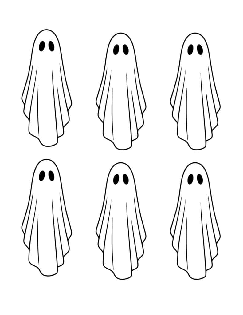 six small sheet ghosts