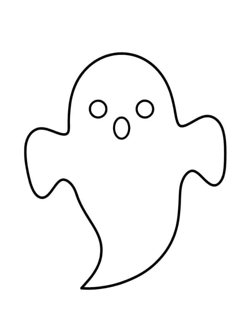 large floating ghost with outstretched arms and a curved pointed tail
