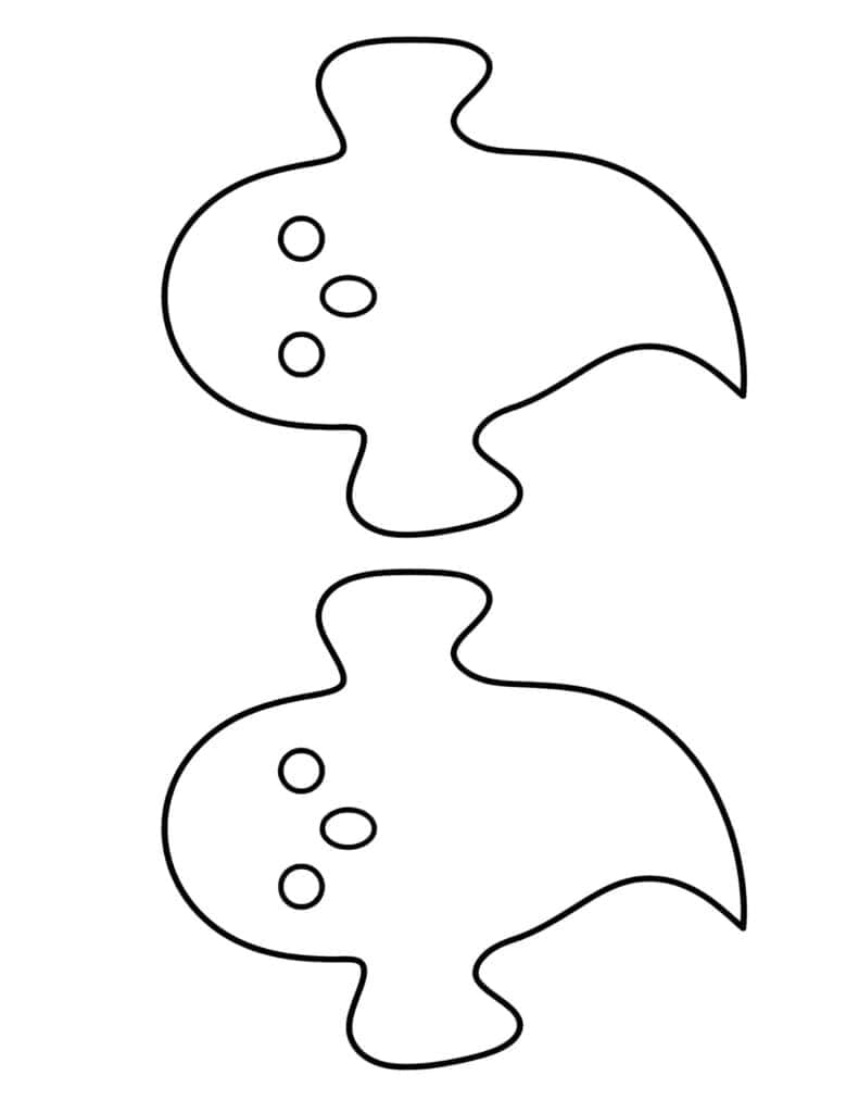two floating ghosts with surprised faces