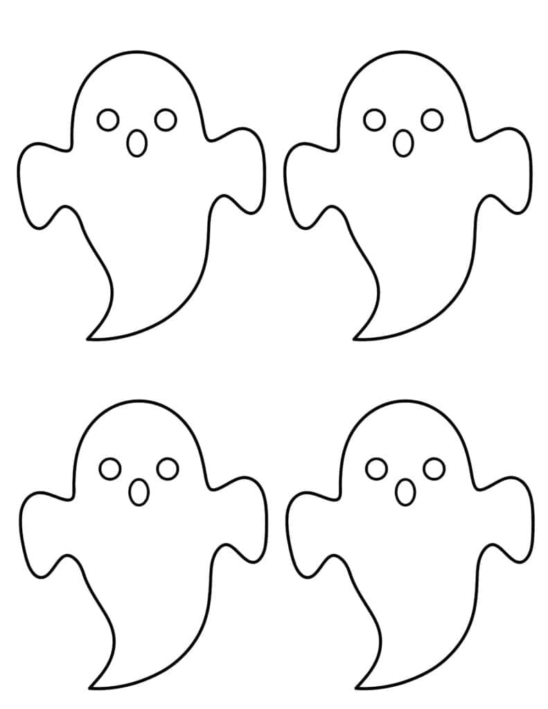 four medium floating ghosts