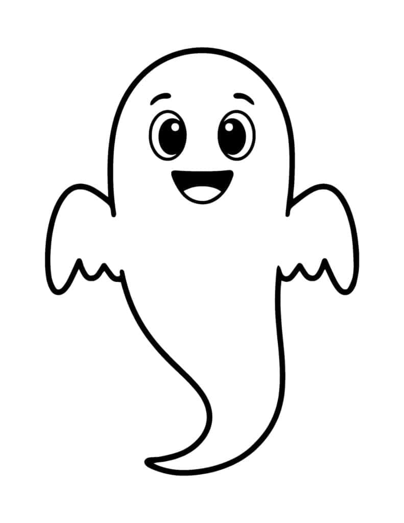 large happy floating ghost