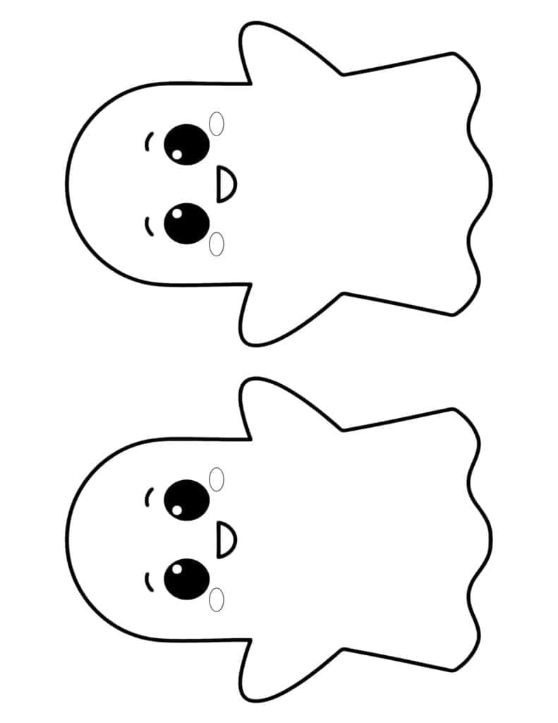 two cute arms-out ghosts