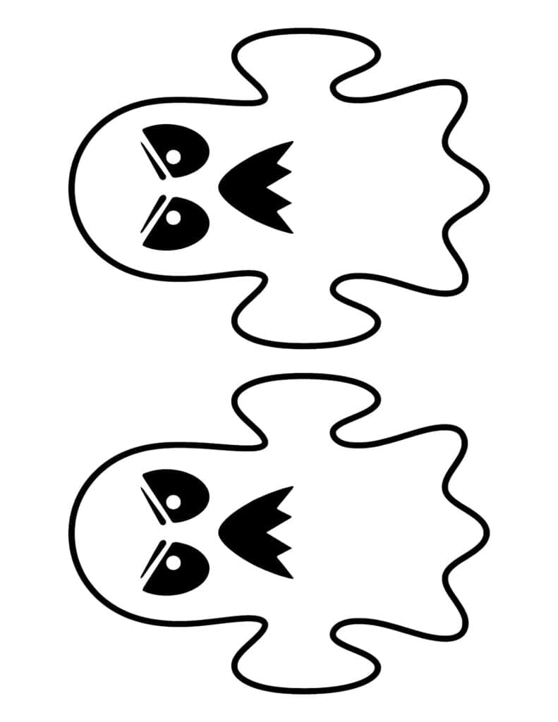 two spooky angry ghosts