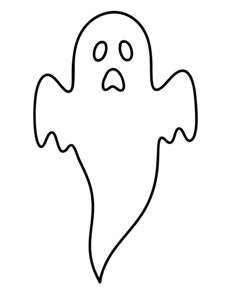 large spooky ghost with wide arms