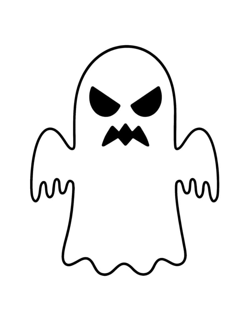 large scary ghost with angry eyes