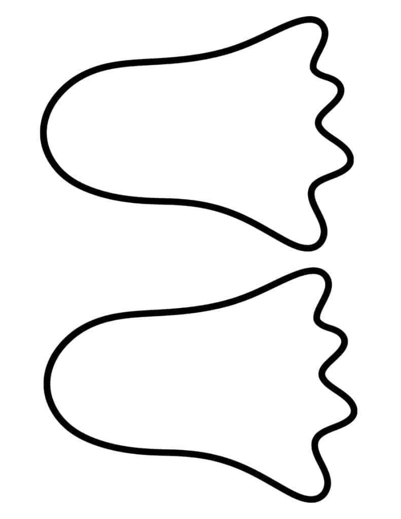 two simple blank ghost outlines