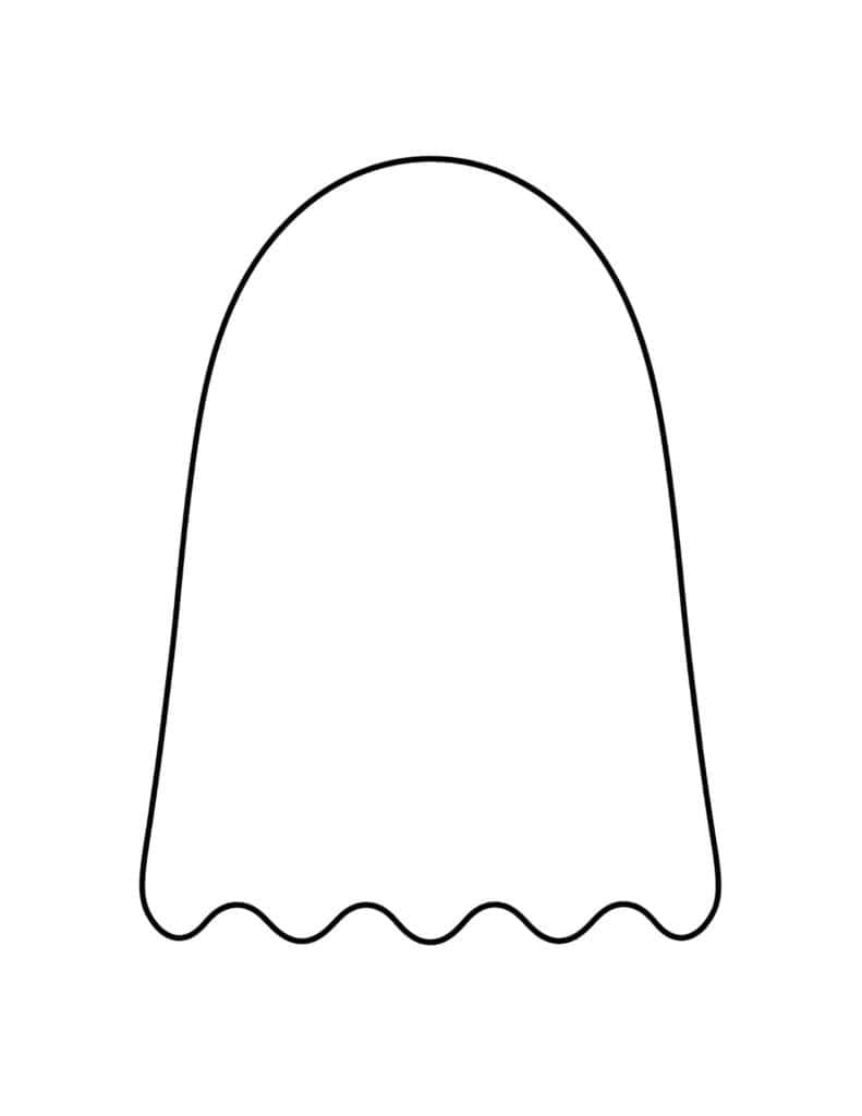 large blank sheet ghost outline with a softly scalloped bottom