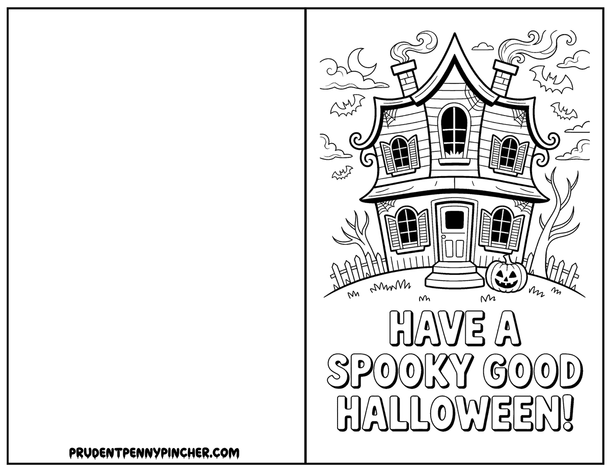 haunted house surrounded by bare trees