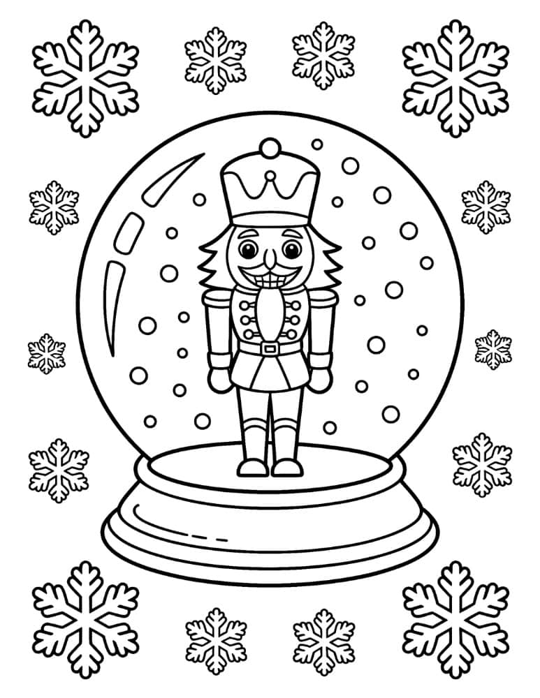 Nutcracker Snow Globe