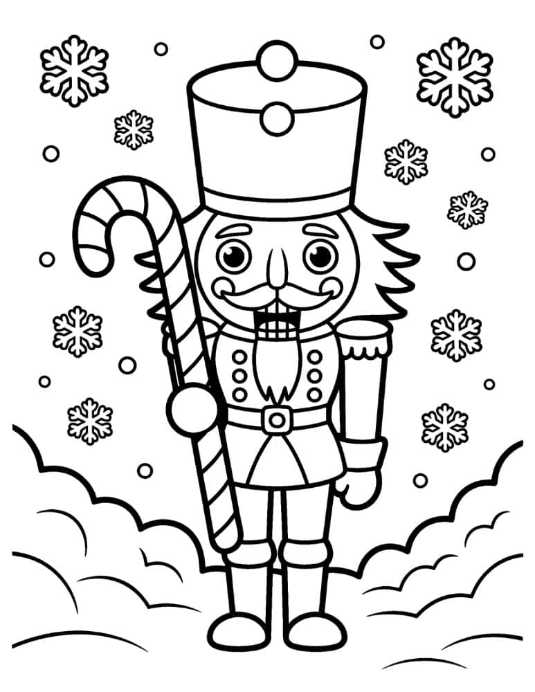 Nutcracker Holding a Candy Cane