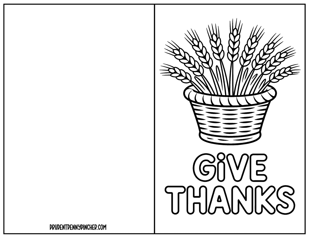 Basket of wheat card