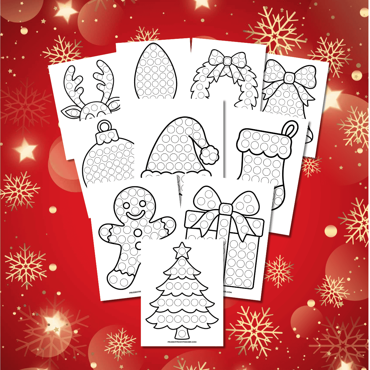 20 Free Christmas Dot Marker Printables - Prudent Penny Pincher