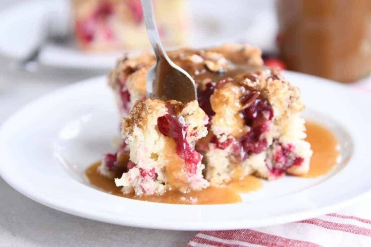 Image for Cranberry Coffee Cake with Warm Vanilla Sauce