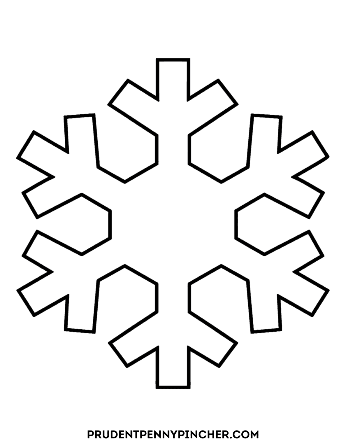 45+ Free Printable Snowflake Templates and Outlines - Prudent Penny Pincher