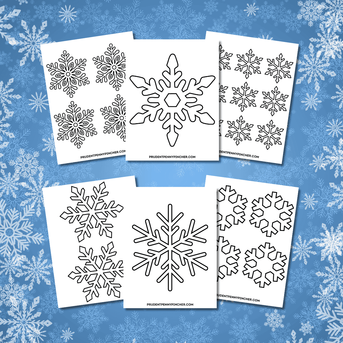 45+ Free Printable Snowflake Templates and Outlines - Prudent Penny Pincher